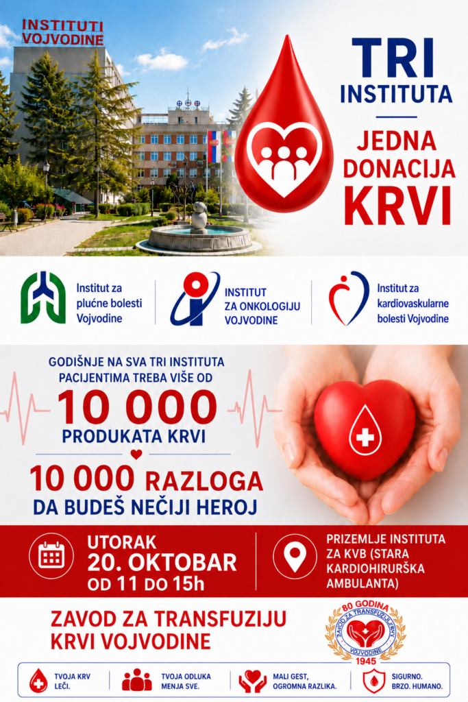 Akcija dobrovoljnog davanja krvi Instituti u Sremskoj Kamenici